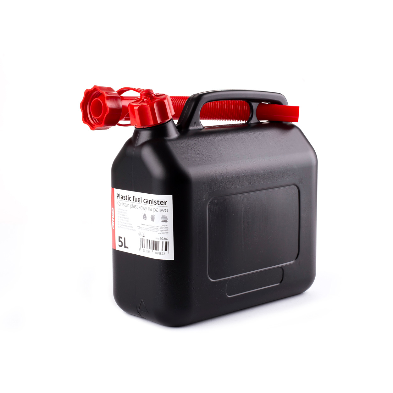 Kanister plastikowy, czarny 5l amio-02887