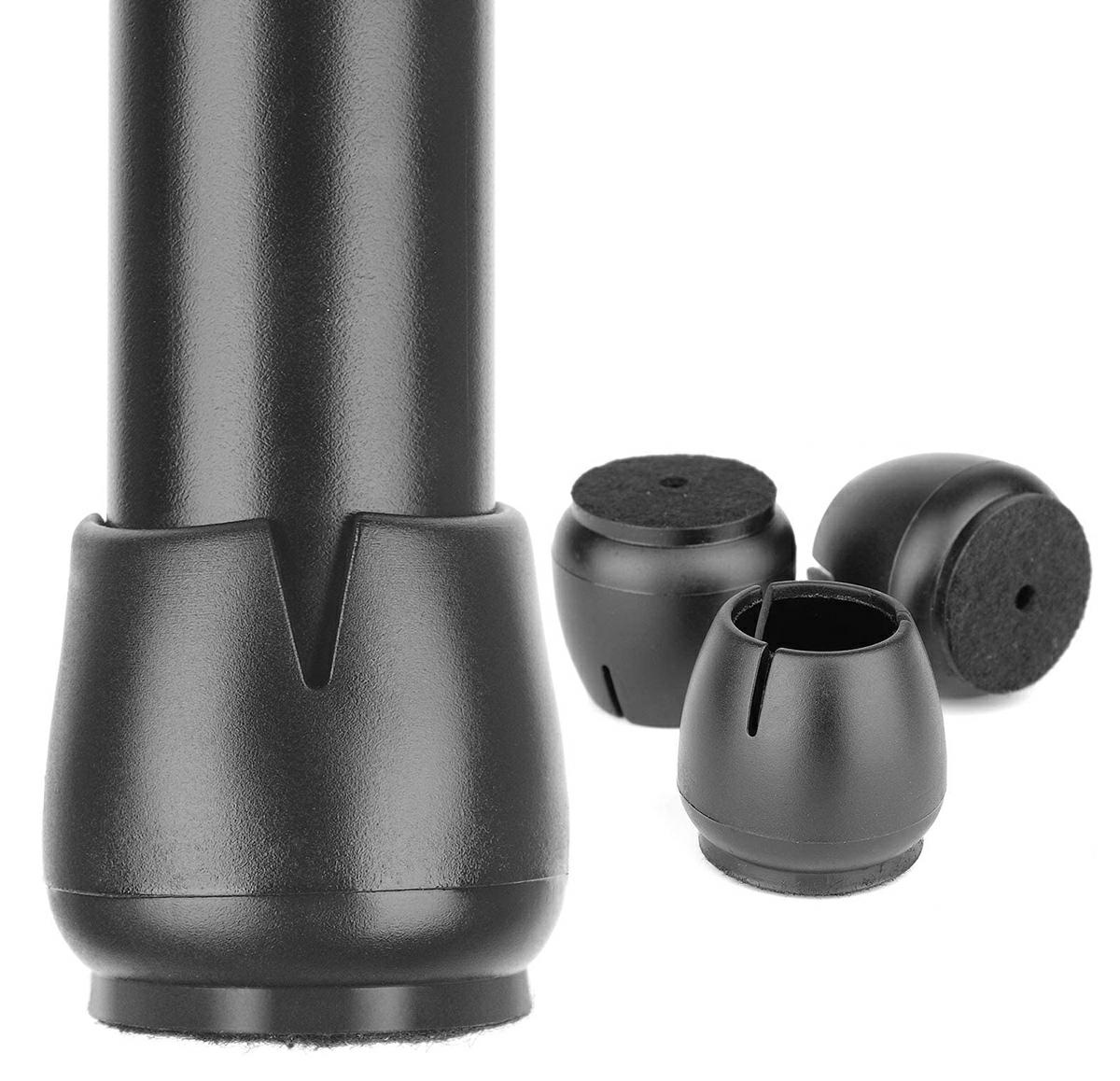 AG562G Nakładki nogi 16szt 12-16mm        czarne